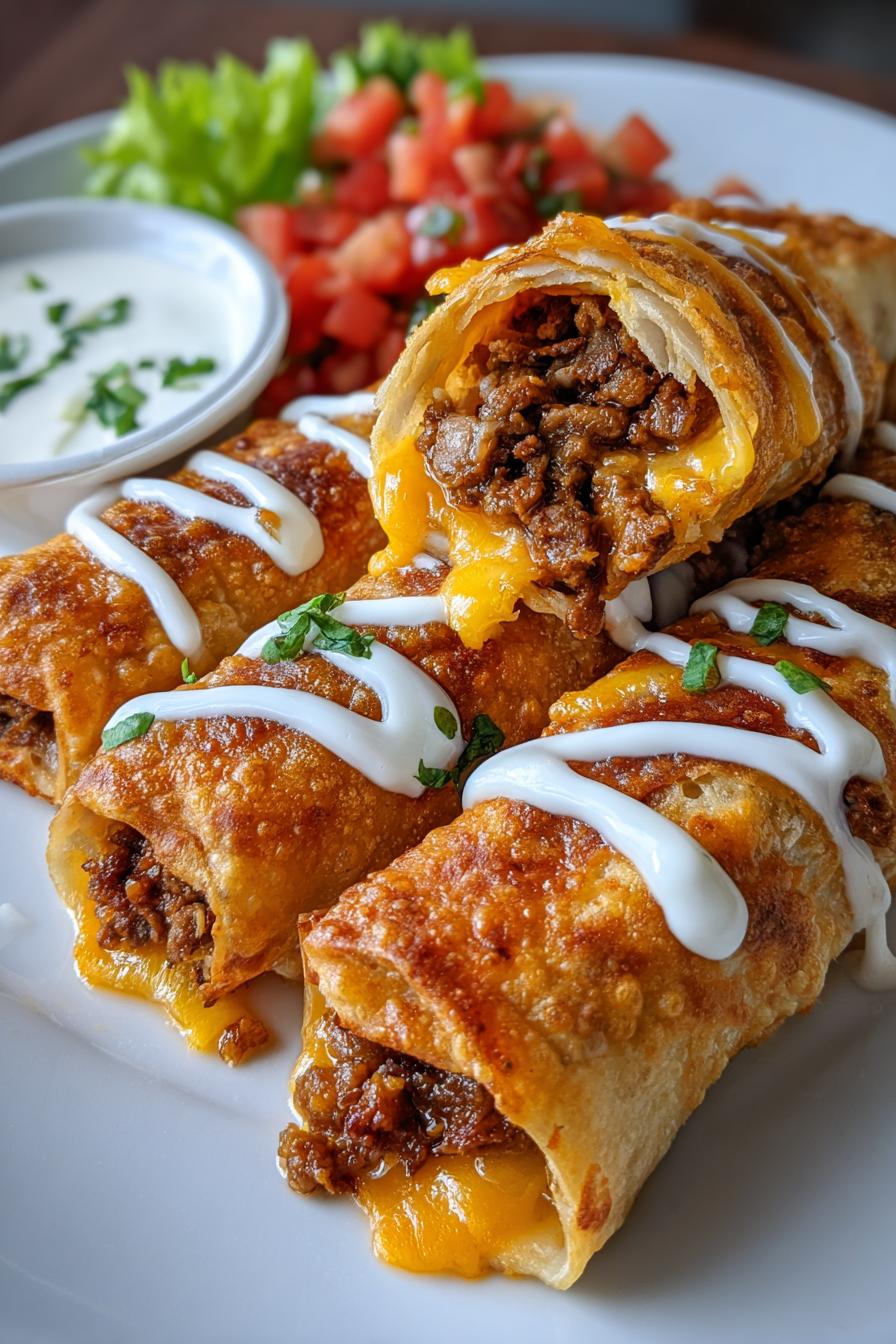 Crispy Beef & Cheese Chimichangas - detail 1