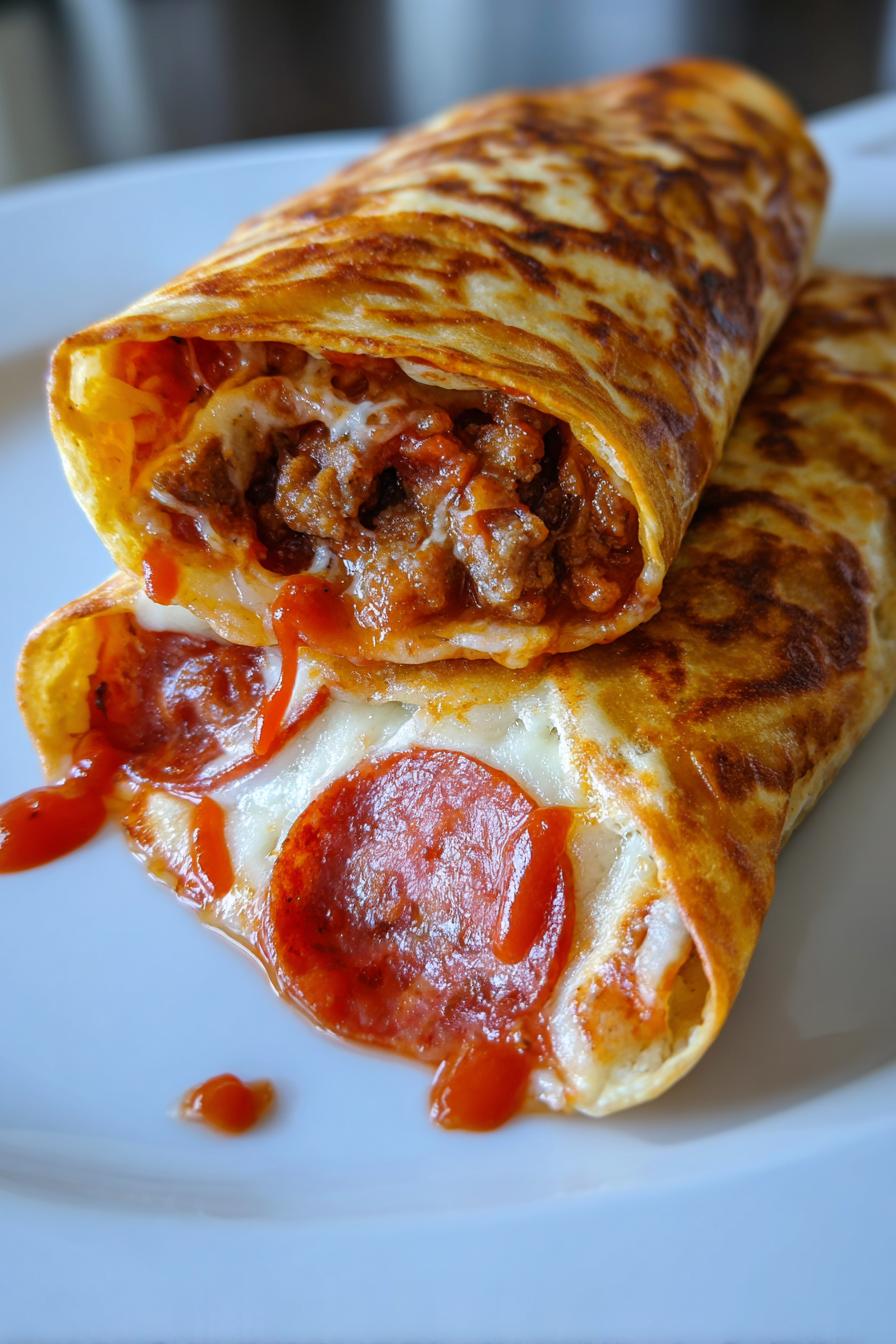 air fryer hot italian wraps - detail 2