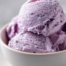 Creamy Blueberry Cottage Cheese Ice Cream in 10 Minutes