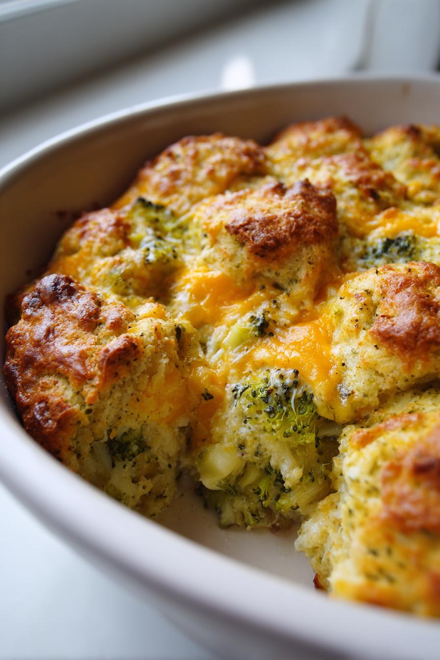broccoli cheddar biscuit casserole
