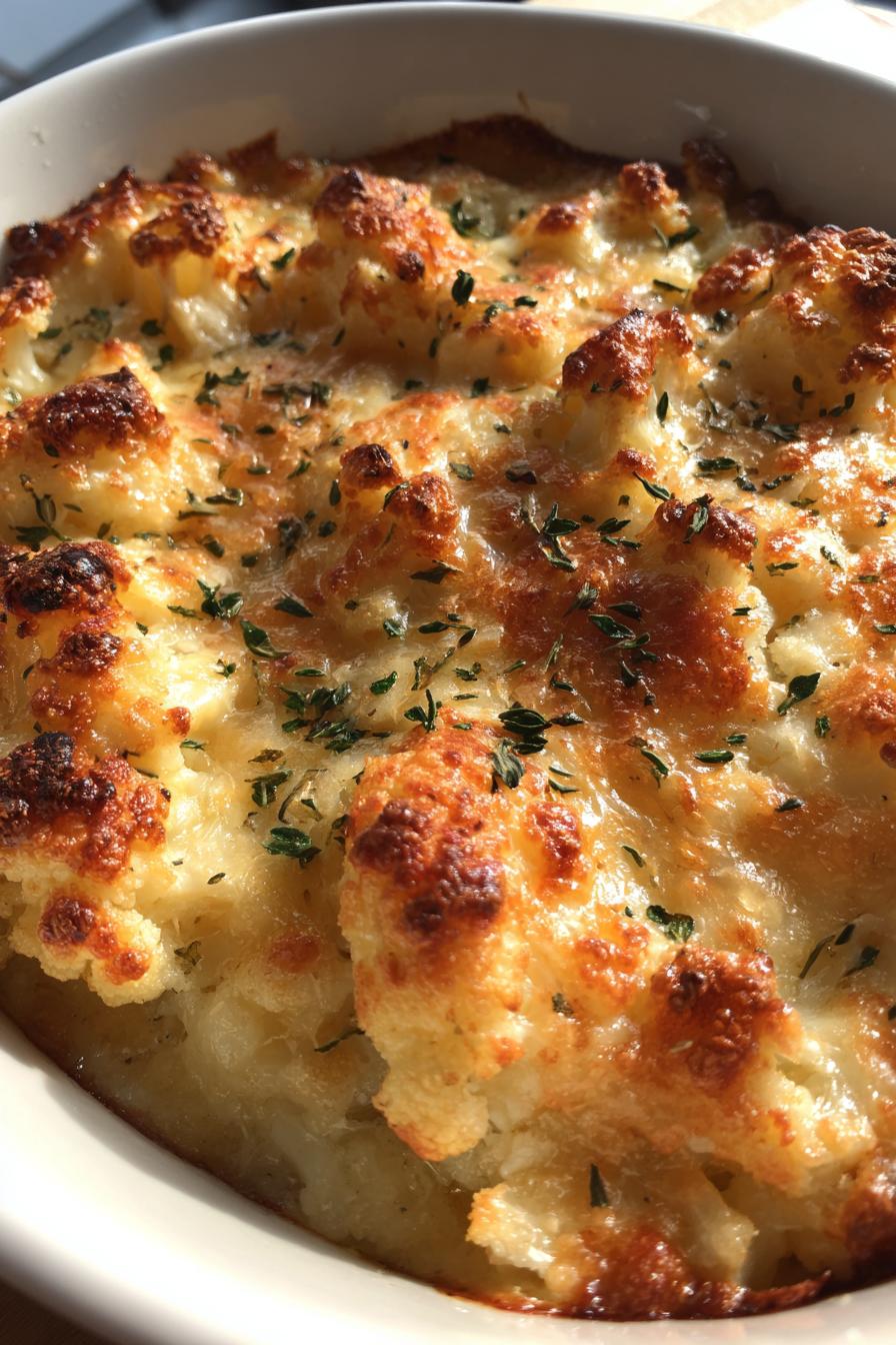 cauliflower gratin gruyere thyme - detail 2