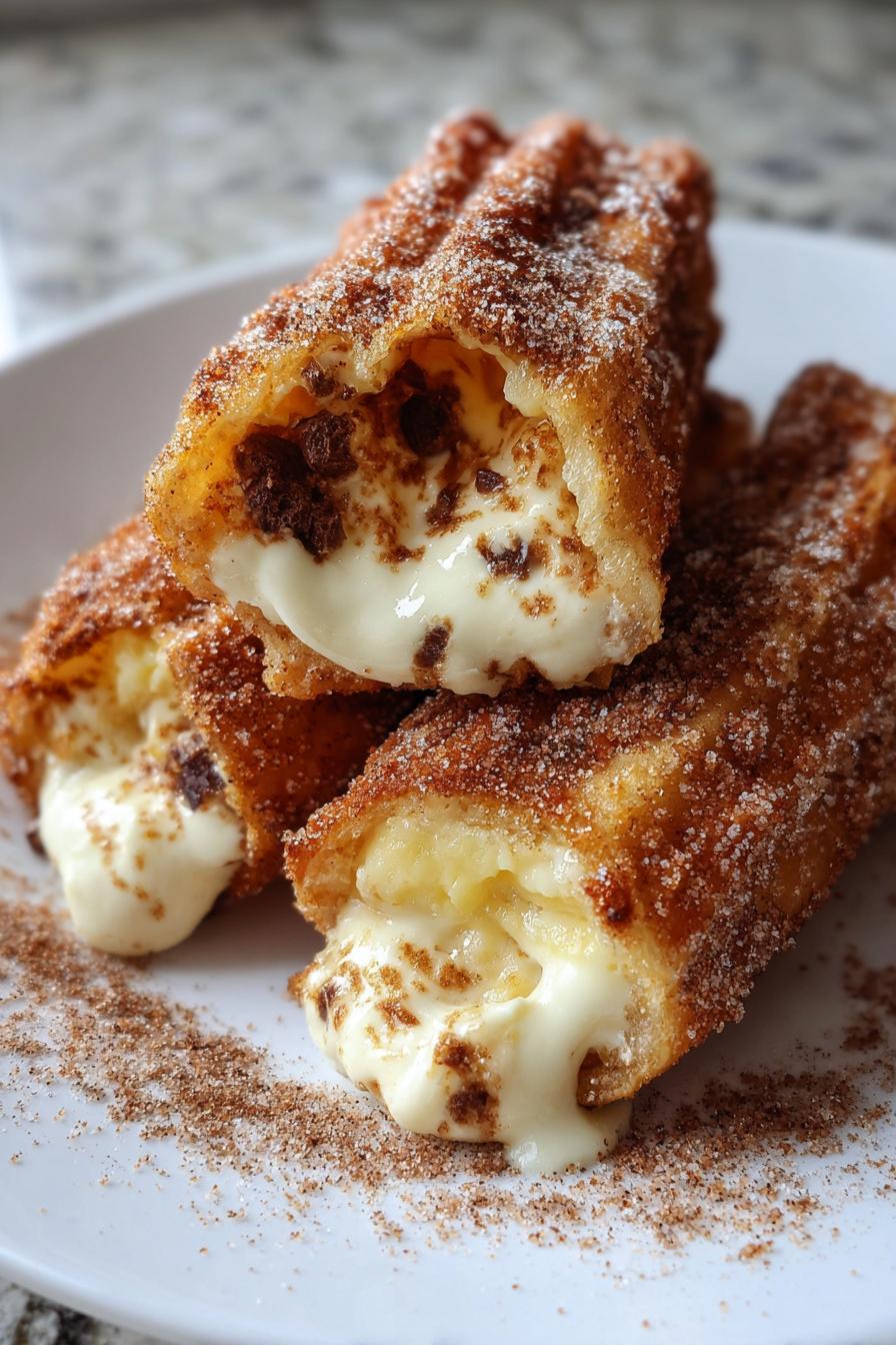 cookie dough cheesecake stuffed churros - detail 2