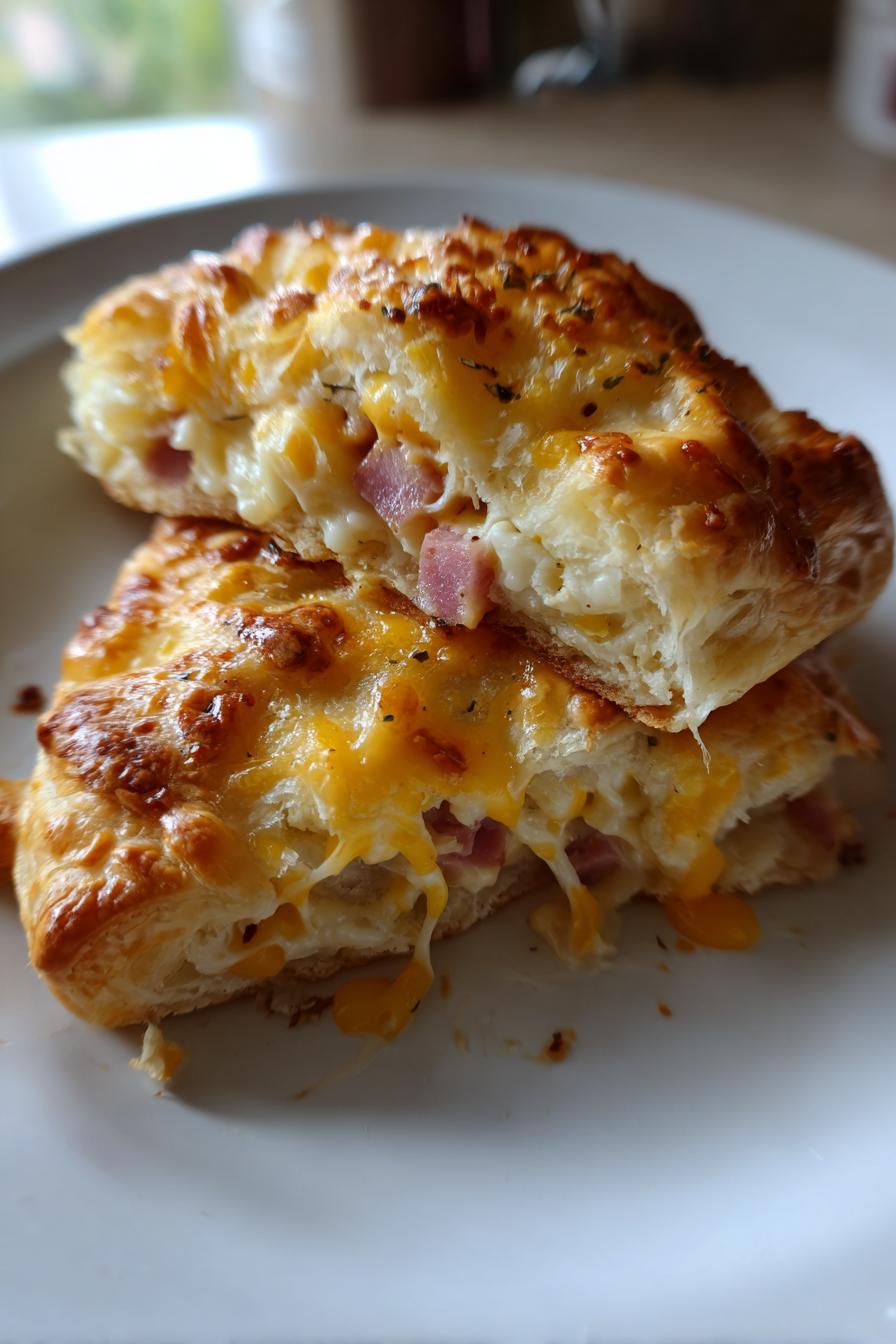 ham and cheese puff pastry - detail 2