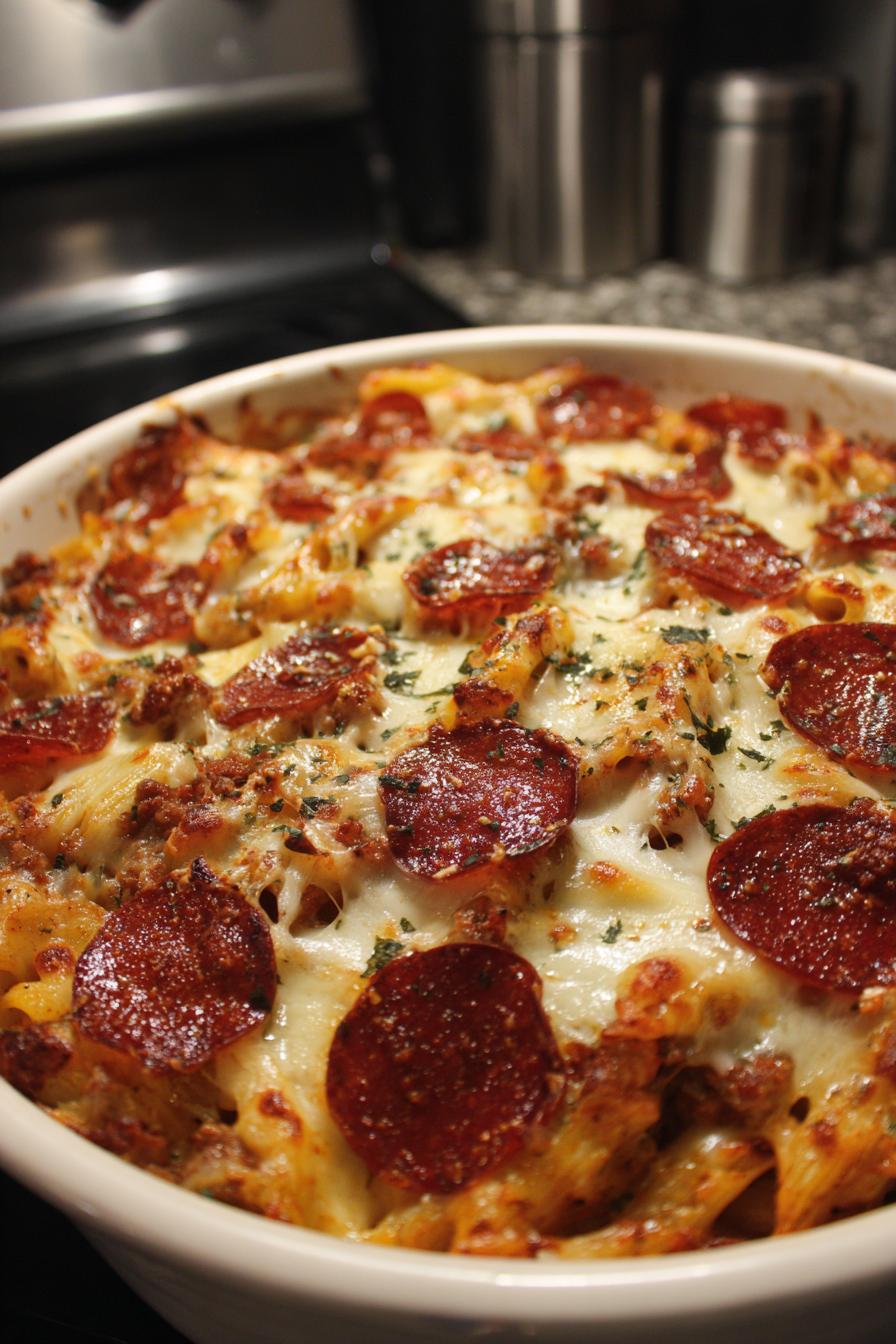 meat pizza casserole