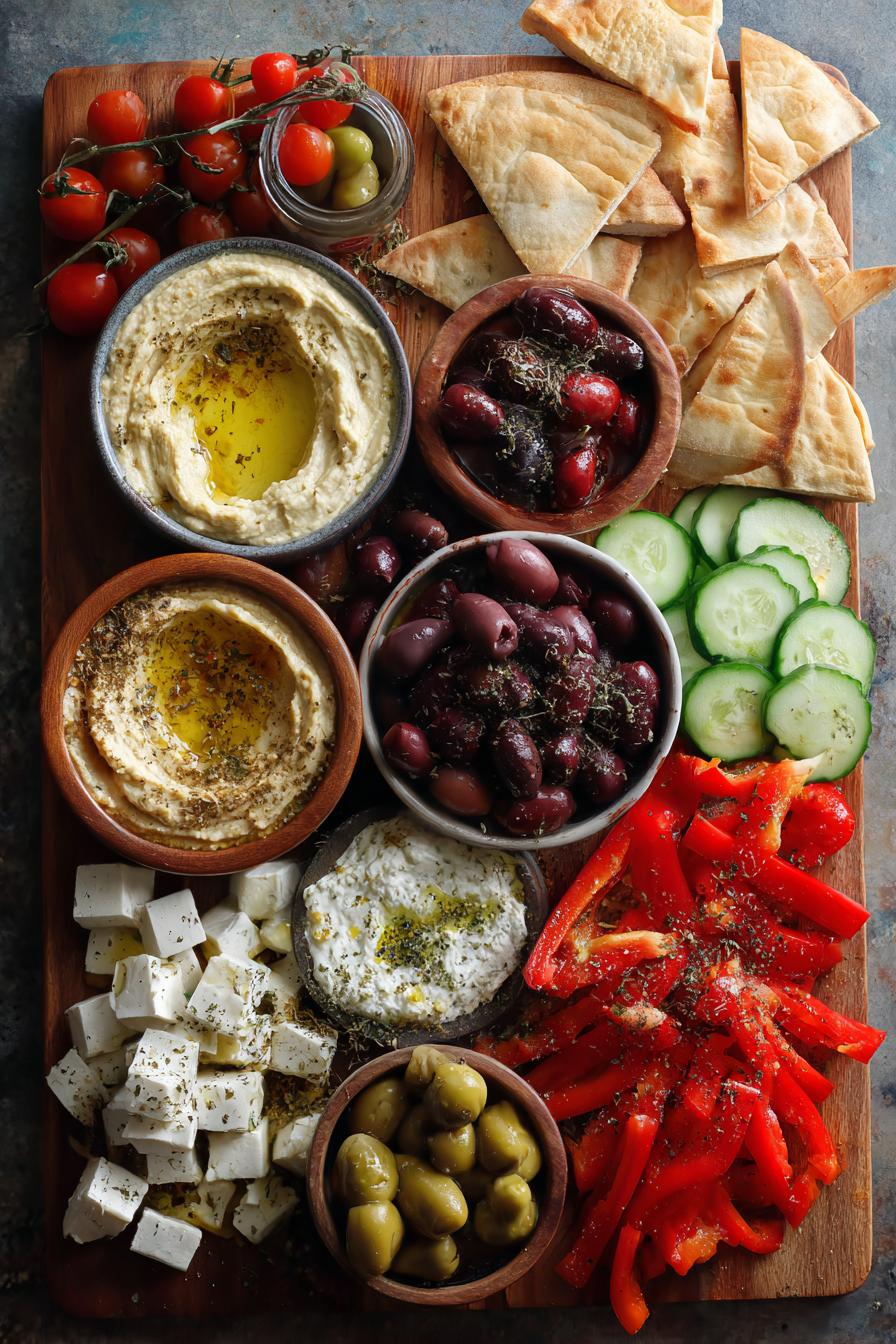 mediterranean brunch boards dips flatbreads