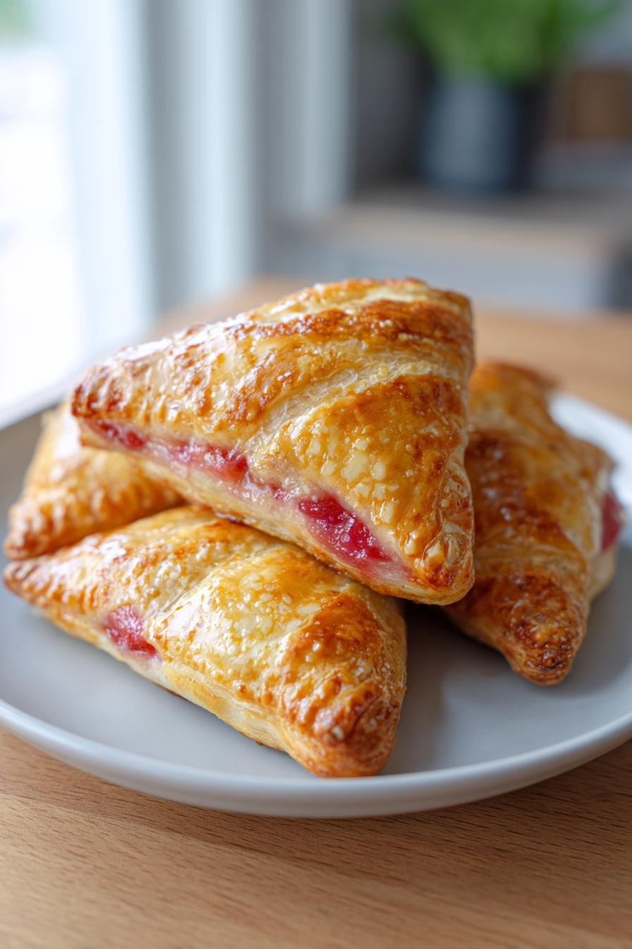 rhubarb puff tart pockets - detail 1
