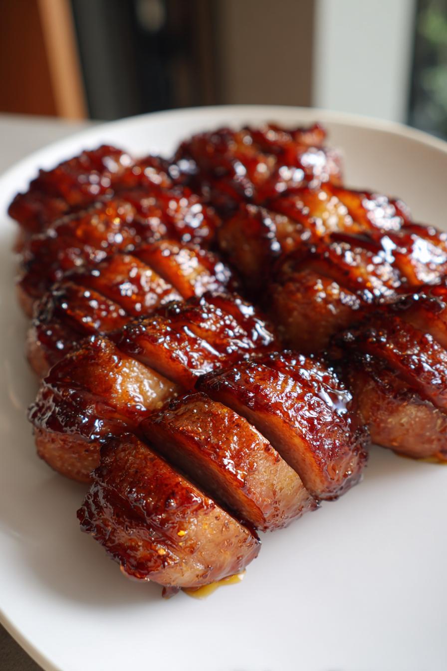 maple bbq hasselback kielbasa bites