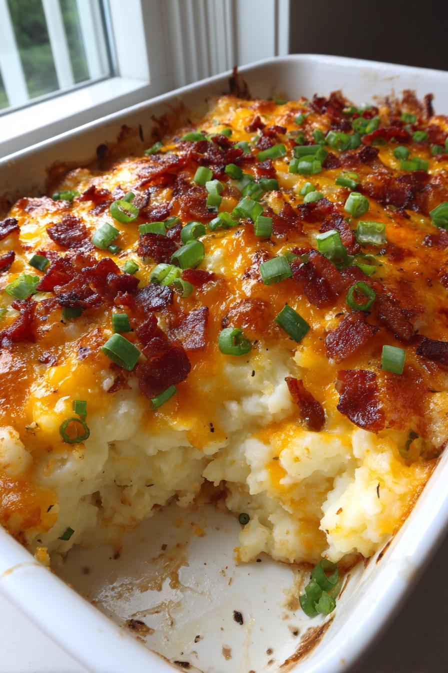 pioneer woman twice baked potato casserole - detail 1