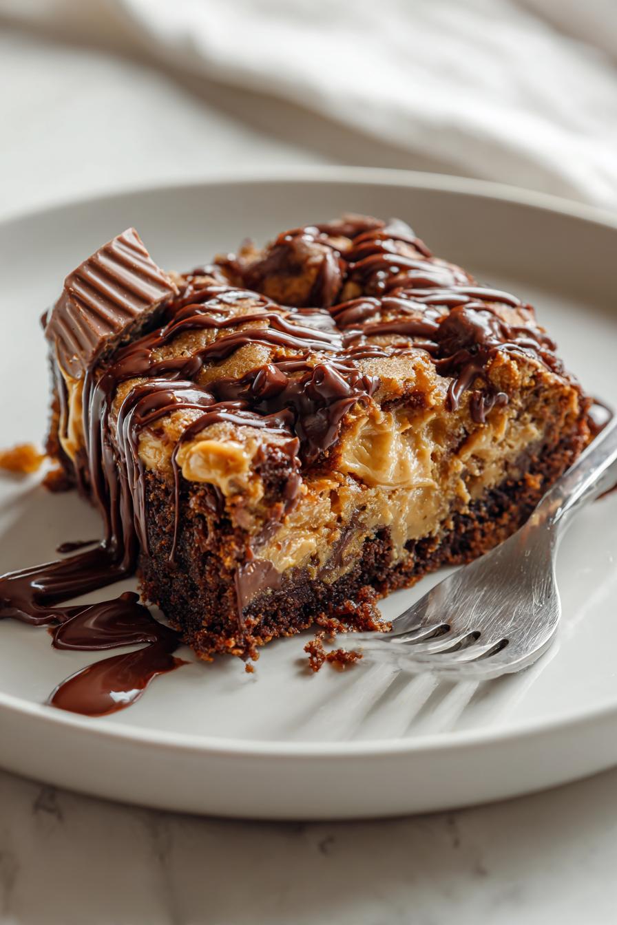 reeses peanut butter earthquake cake - detail 2