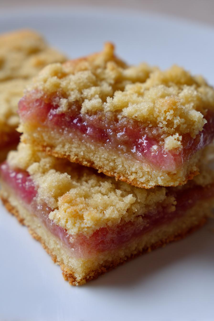 rhubarb shortbread cookies - detail 2