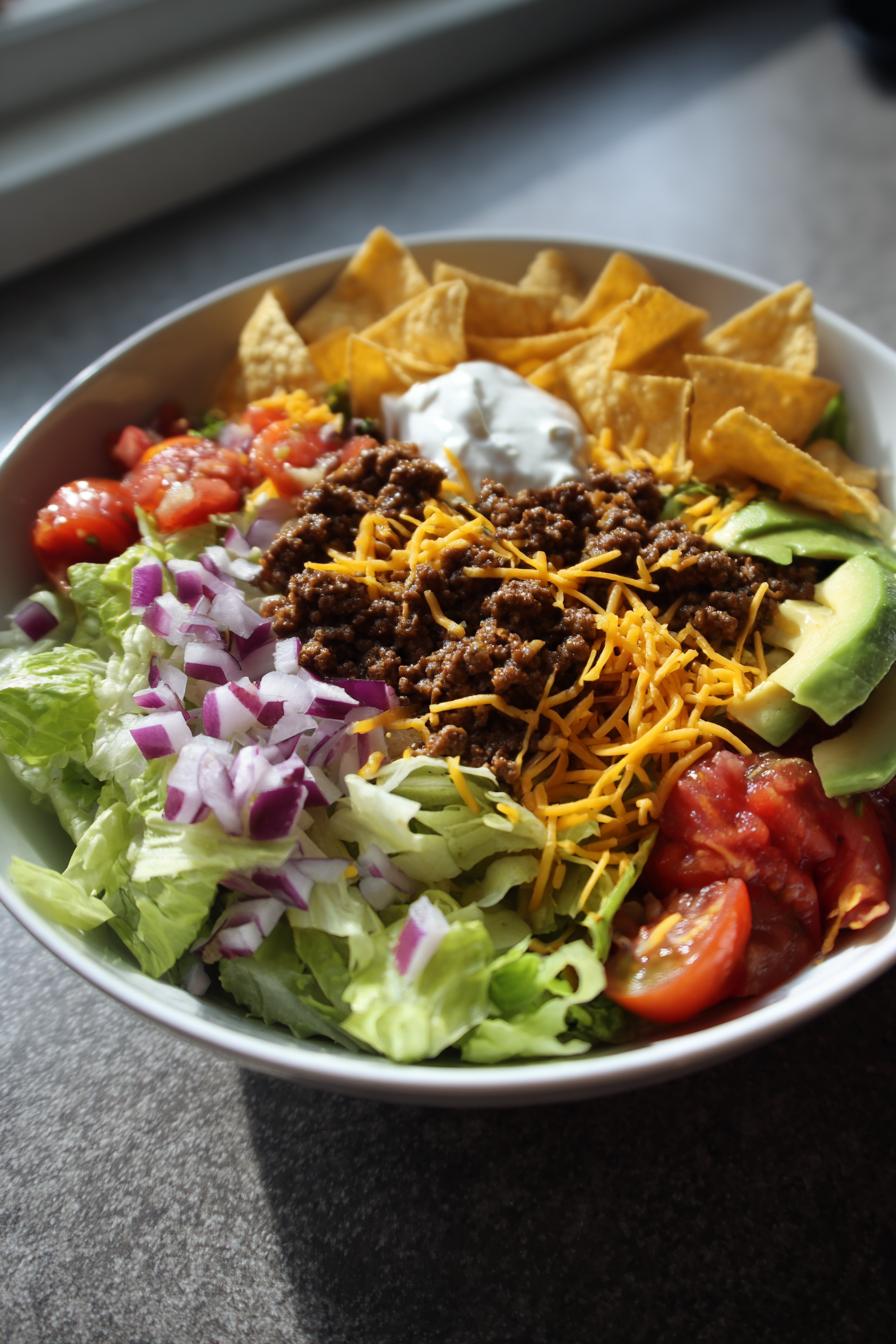 taco salad with ground beef